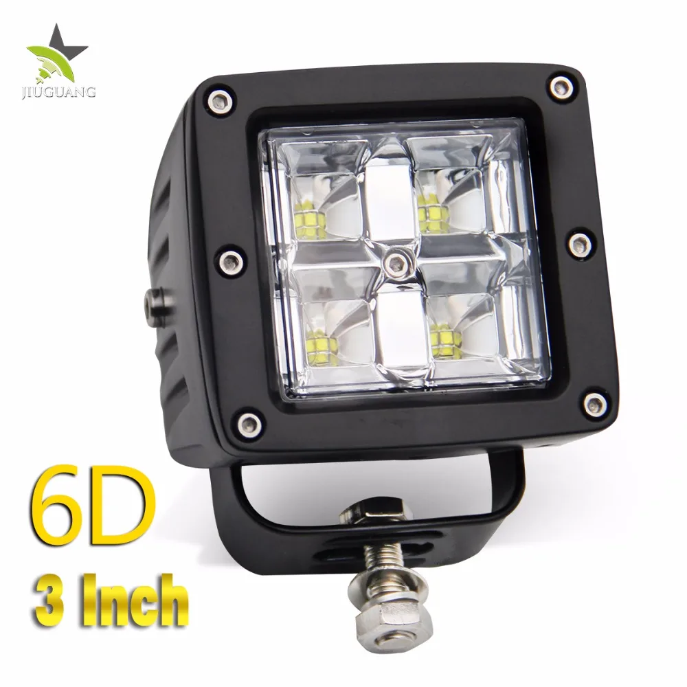 Пятно луч оптом 1260 lm 6D отражатель 12 Вт 12 вольт супер яркий Off Road ATV UTV 3 дюймов мини-светодиодные работы