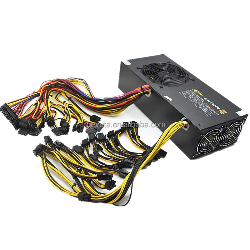 2800 Вт Ethereum Bitcoin miner 12 GPU Rx-470/480/580 питания