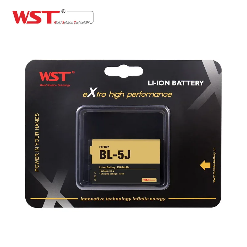 High Quality 1320mAh Li-ion 100% Compatible Mobile Phone Battery for Nokia BL-5J