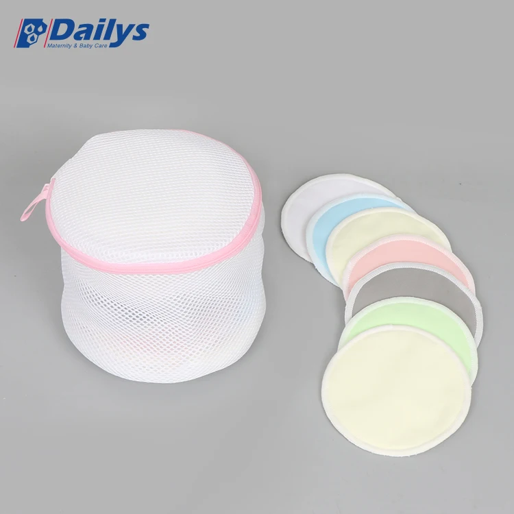 
100% Organic Bamboo Nursing Pads Reusable Soft Milk Breast Pads Wholesale China breast pads reusable 