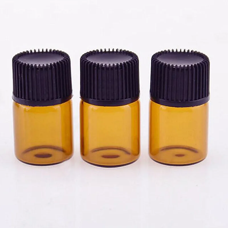 1 2 3 5 ml amber glass essential oil fragrance aromatherapy sample bottle