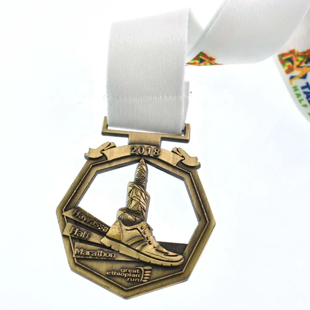custom cutting out medal antique bronze medal