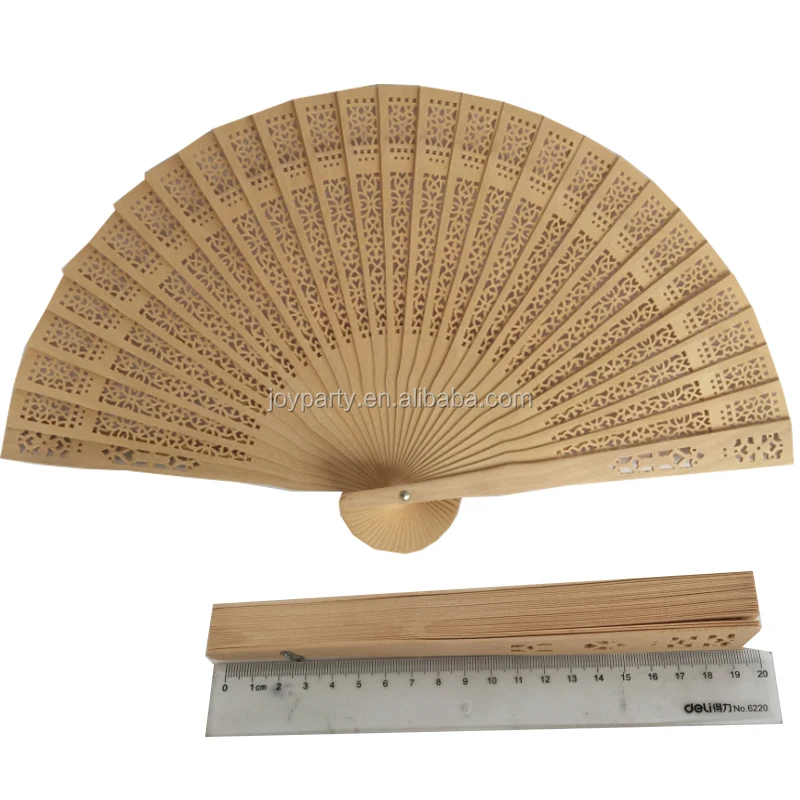 Wedding favors Chinese carved folding fragrance sandalwood hand fan