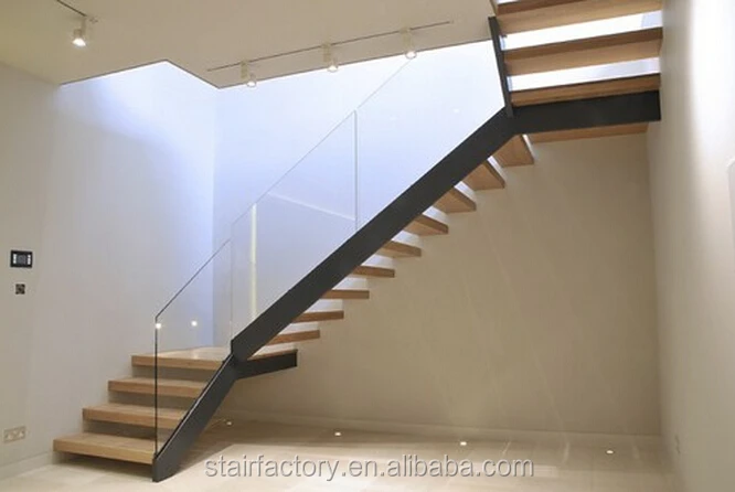 
Modern staircase, indoor stairs,Metal treads, Floating staircase,TS-323 