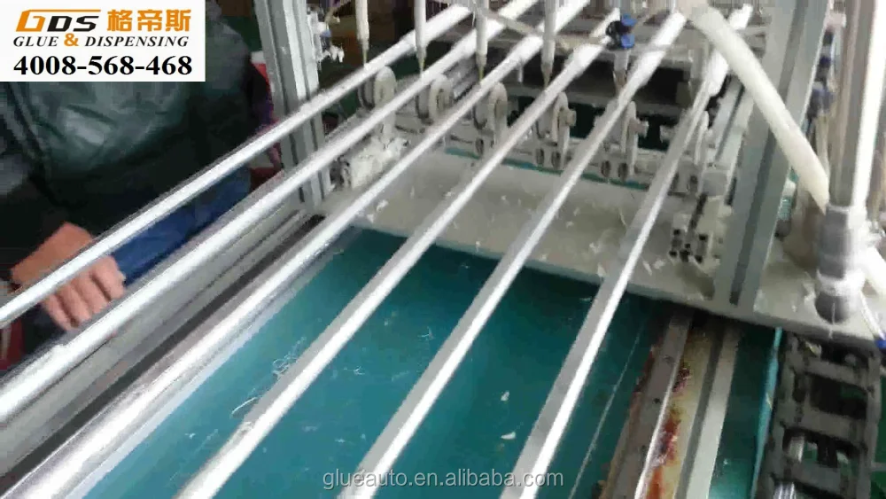 
T8 glass tube glue dispensing machine, automatic glue dispenser for T8 glass tube, 400pcs/h capacity 