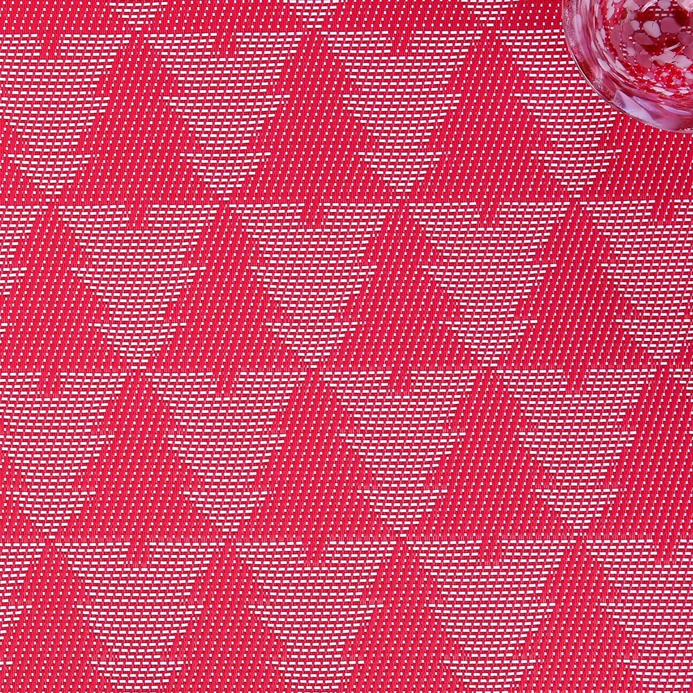 Gold supplier good quality wholesale restaurant cheap pvc vinyl plastic festival decoration place mat red christmas table mats