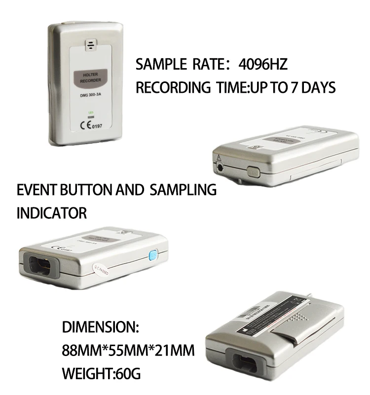 Promotion Product New Digital 3 Channel Holter ECG machine ECG Holter with CE certificate