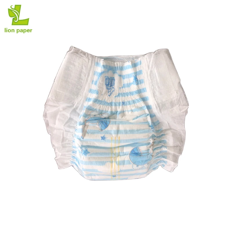 Royal Baby Semi Automatic Diaper Machine Non Woven Fabric Custom Printed Stocklot Smart Baby Diaper Set Printed PE Film