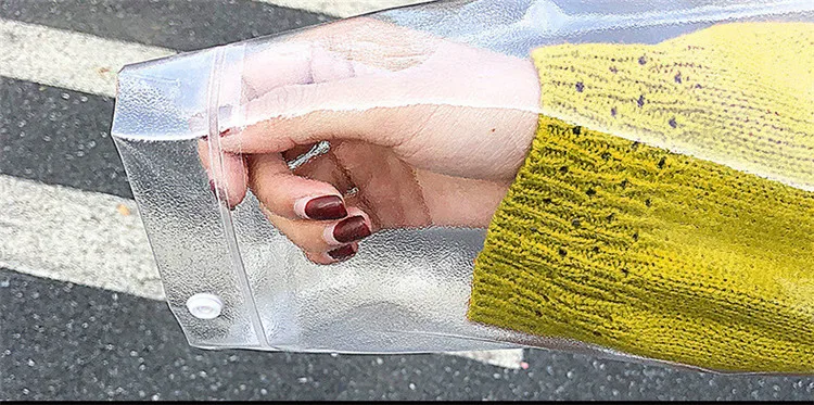 Male and female Fashionable transparent raincoat hiking outdoor long Backpack Travel raincoat portable raincoat