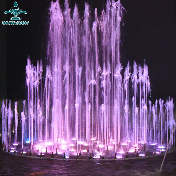 7M Diameter Colorful Stainless Steel Ornamental Water Pond Floating Fountain Large With Led