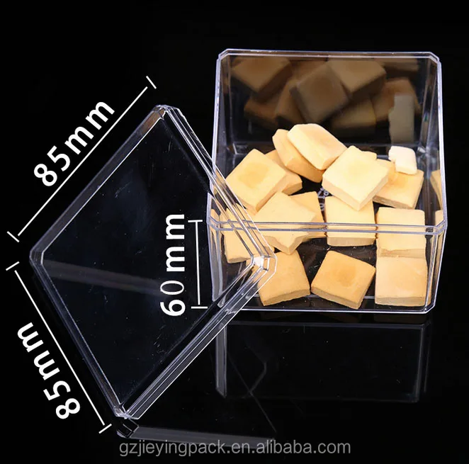Customized Good quality blister plastic cookie box,plastic packing container box for chocolate