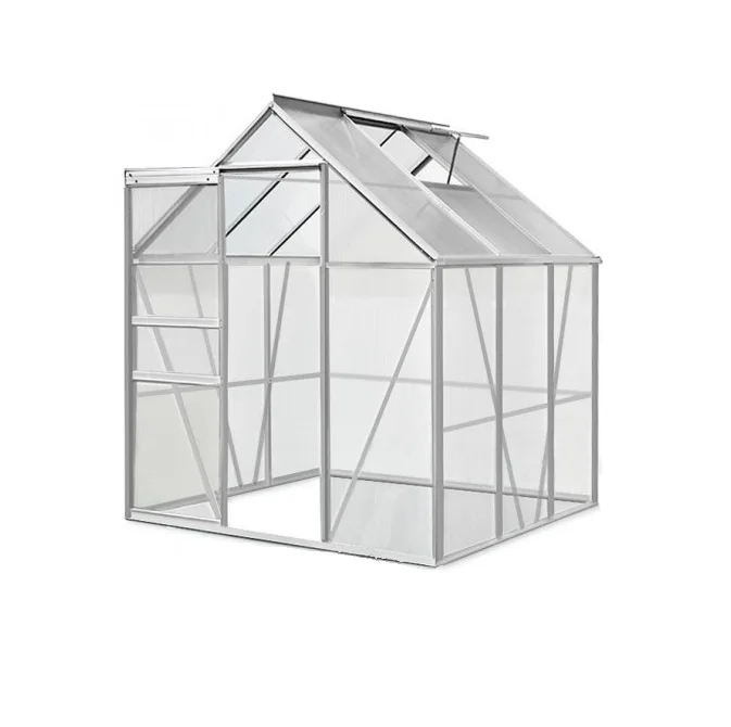 Aluminum Garden Greenhouse 190x190cm With Steel Base