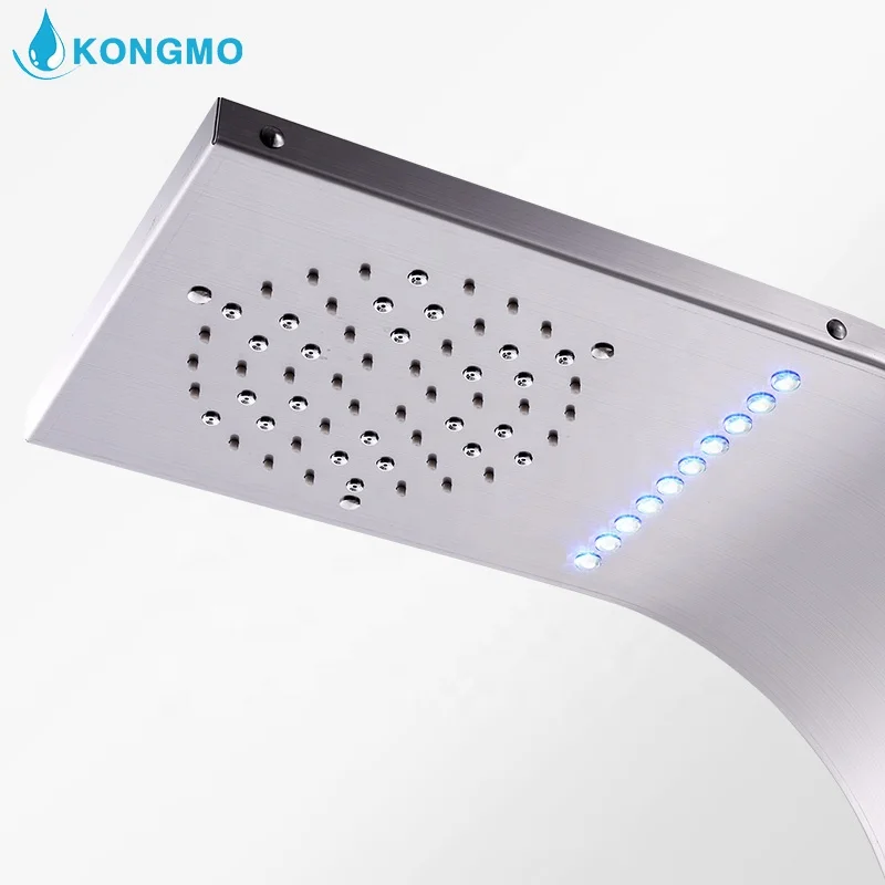 
Newly Luxury Brushed Bathroom Shower Faucet LED Shower Panel Column Bathtub Mixer Tap With CE certificate 