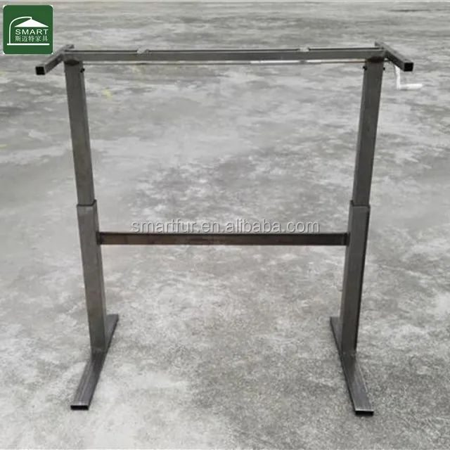 Sofa Corner Legs Chrome Iron High end Table Base Hardware Hand Crank Lift Office Desk Height Adjustable Metal Table Leg