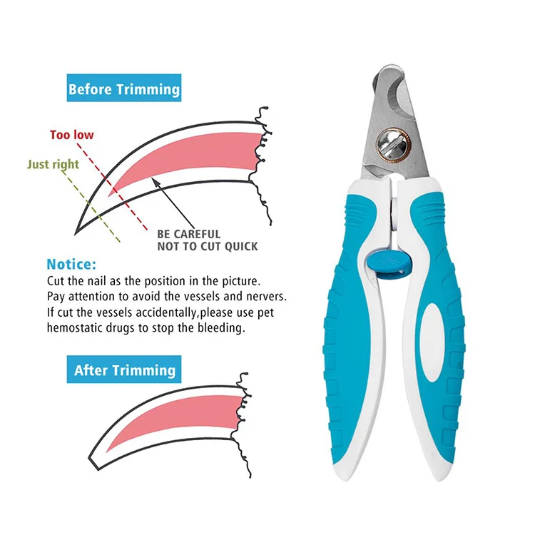 High Quality Pet Grooming Safety Scissors dog nail cli ppers and trimmer