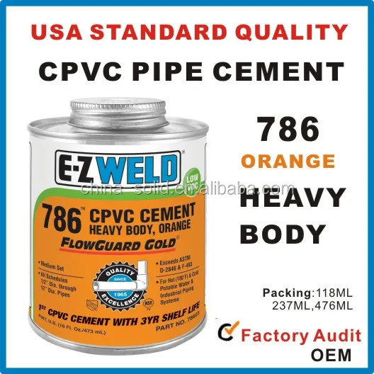 EZ WELD 227 cpvc solvent cement, PIPE FITTINGS,heavy bodied,fast setting