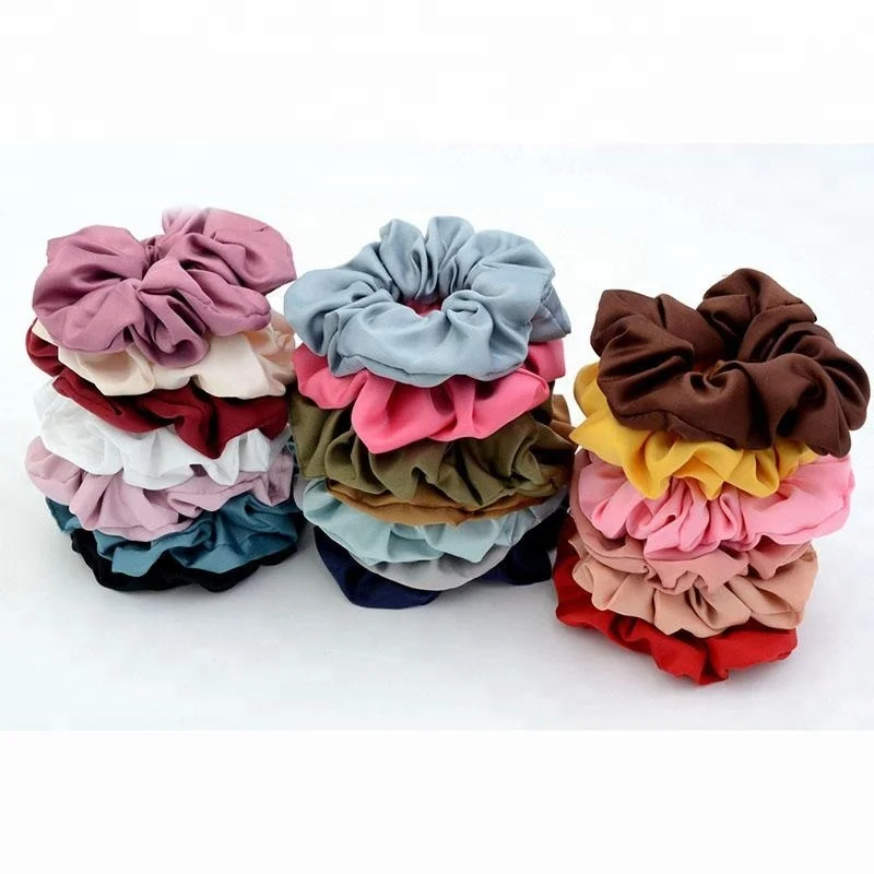 Girls Satin Hair Scrunchies Bobbles Elastic Hair Bands
