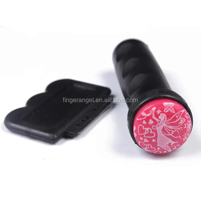 Double Rubber Head Stamping Plates Manicure Set 1 Stamper + 1 Scraper Nail Art Stamper