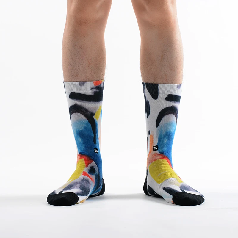 MEIKAN Custom Pattern Breathable Women Socks  Unisex 360 Sublimation Printed Socks for Fashion Lady