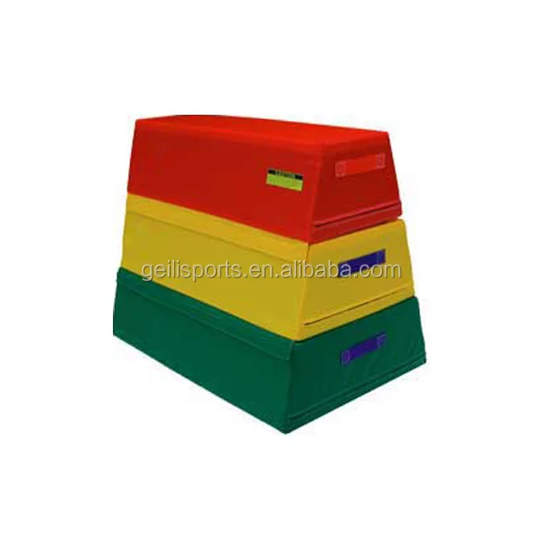 Factory production Soft play gymnastic sport center trapezoid foam vaulting box equipment