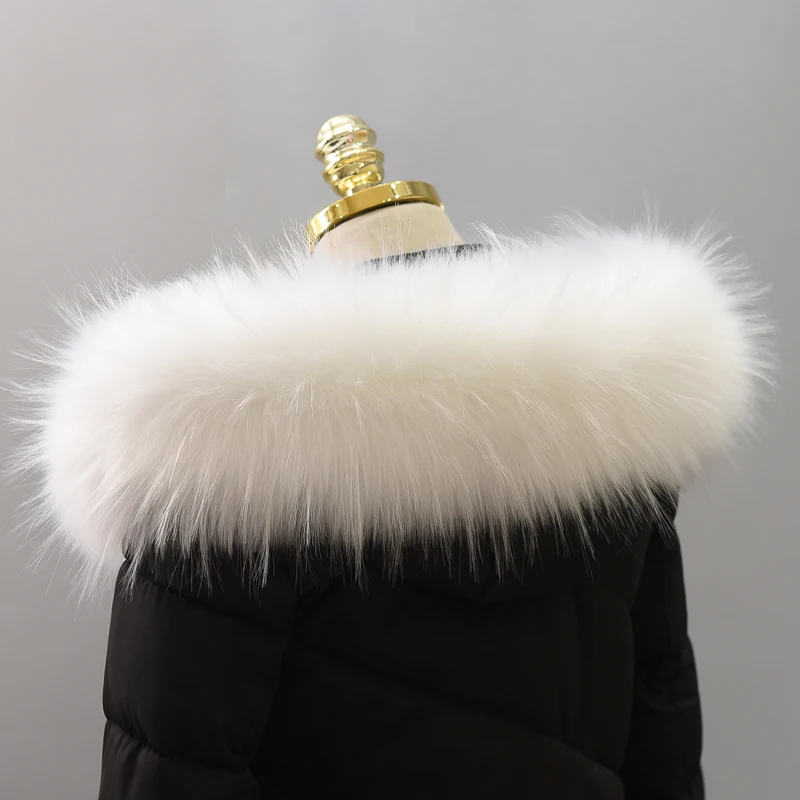 Wholesale Faux Raccoon Fur Hood Trim Professional Customized Detachable Fluffy Fur Collars