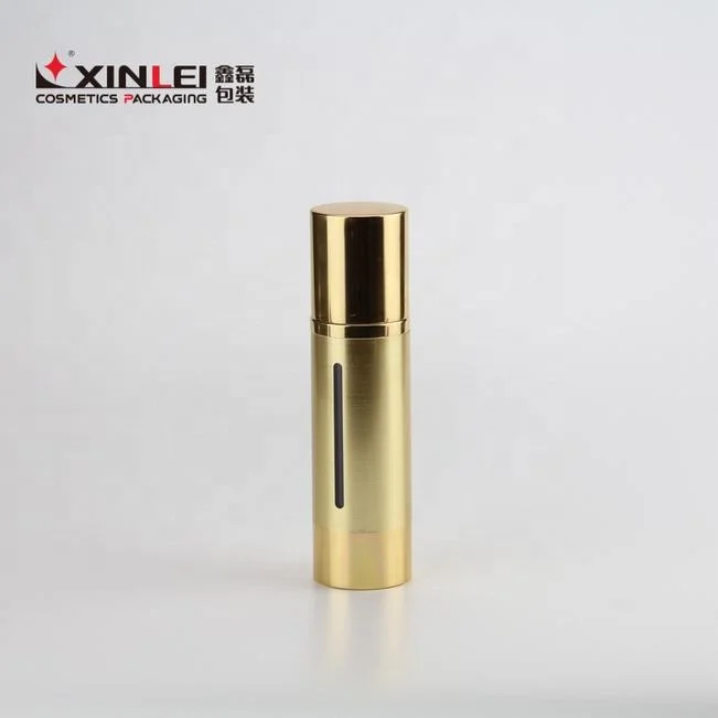 
Cosmetic packaging pump airless aluminum spray bottle 100ml matt plastic bottle 