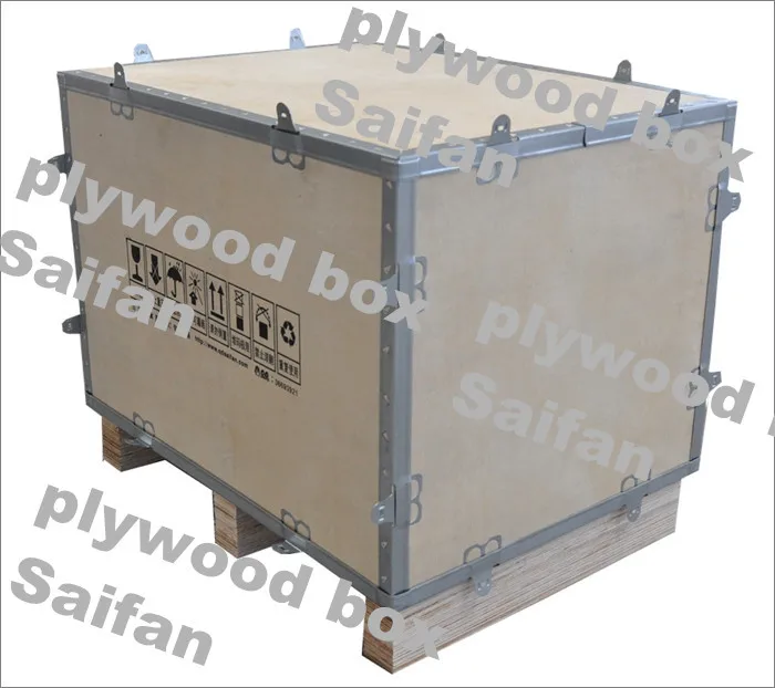 SF Foldable Plywood Box Steel Strip Plywood Packing Box
