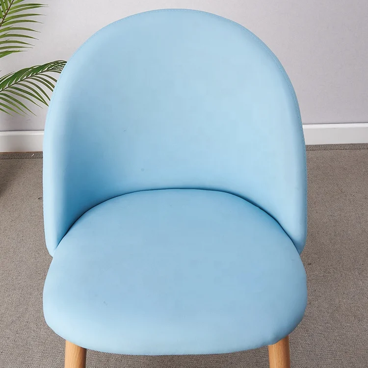 
Factory sale modern blue fabric outdoor cafe chair for coffee 