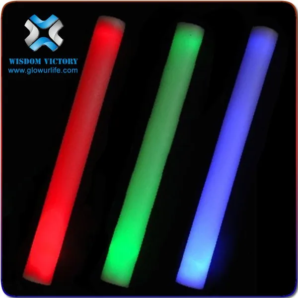Custom print logo foam glow stick RGB color led foam stick , concert light stick