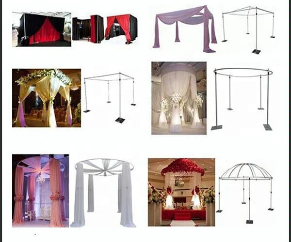 Wedding Decoration of Adjustable Aluminum Pipe Drape Backdrop Stand