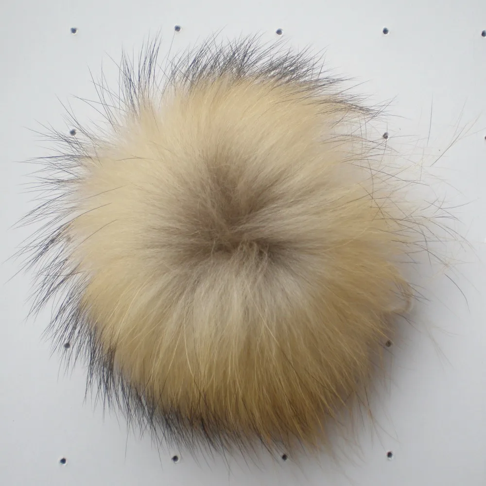 13-22CM hot-selling raccoon fur ball garments accessories shoes & accessories, raccoon fur pom poms