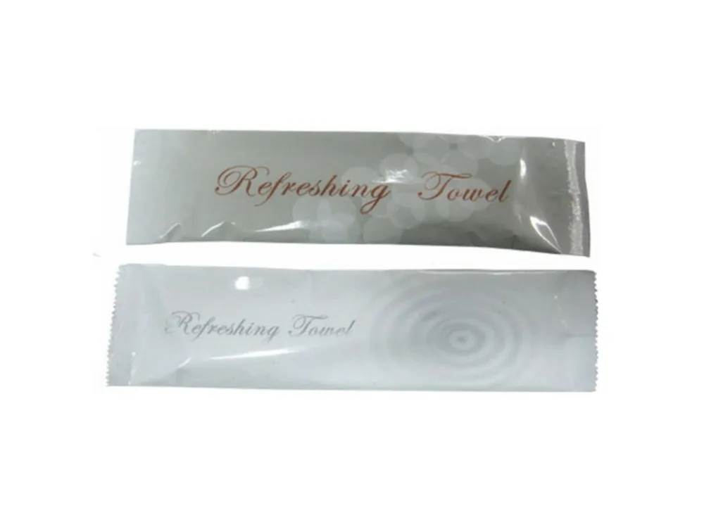 Small packing disposable scented cotton refreshing towel,restaurant towel,hot cold towel