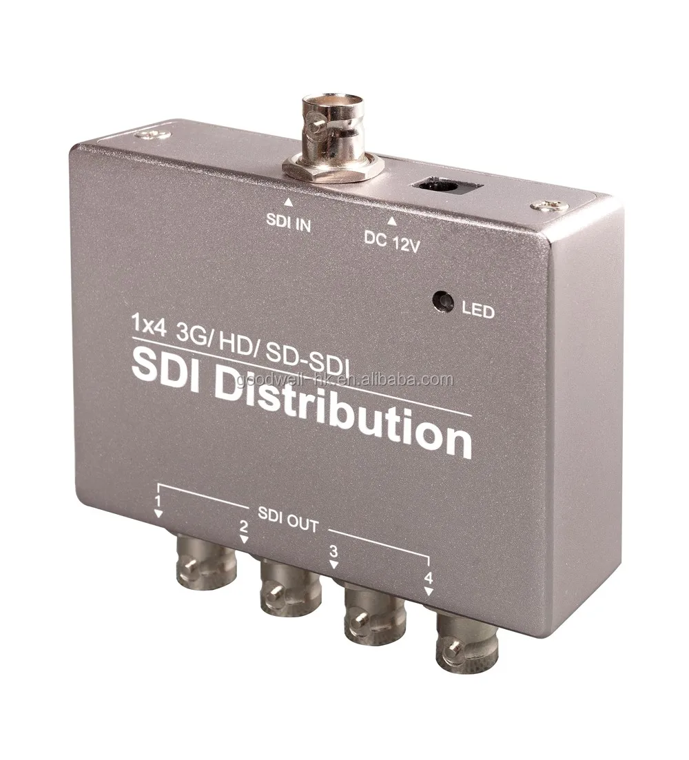 Pocket Size Broadcast Quality SDI Distributor 1 to 4 with 3G/HD/SD-SDI Input & Output