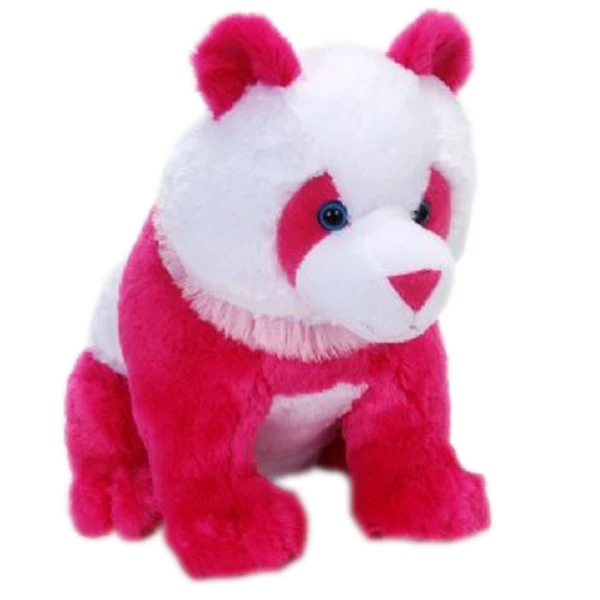 New product promotional fluffy soft pink panda/stuffed pink panda/plush pink panda