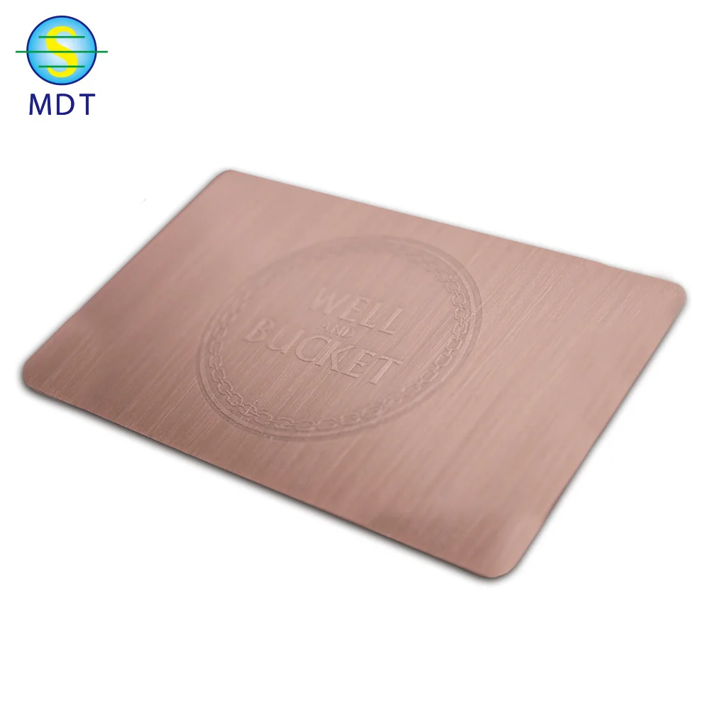 Визитница из нержавеющей стали цвета розового золота