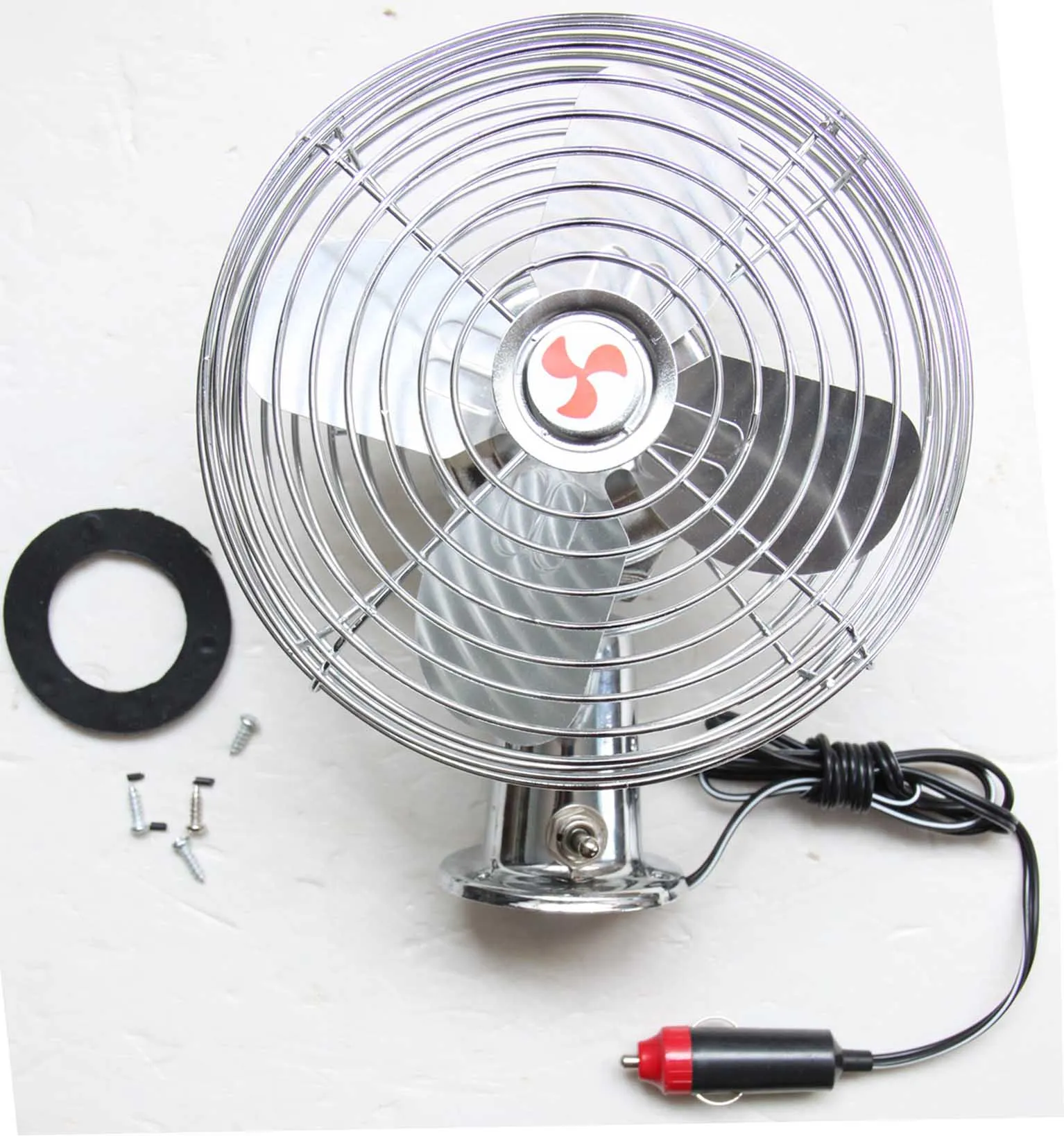 12V/24V Metal Interior Car Van Caravan Lighter ON/OFF Vehicle Cooling Metal Fan