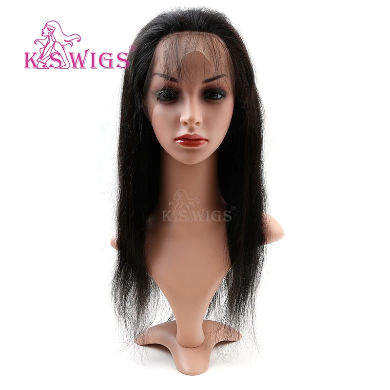 K.S WIGS 20 Inch Brazilian Hair Wig Transparent  Human Hair 10a Full Lace Wig