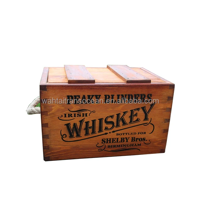 Peaky Blinders wooden Vintage Rustic Style Whiskey Gin Storage Boxes crate Trug