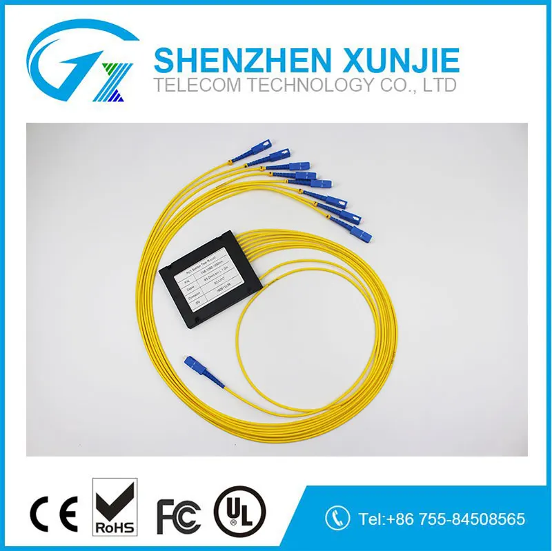 1x8 ABS коробка тип оптический PLC Сплиттер с SC/UPC/APC разъем