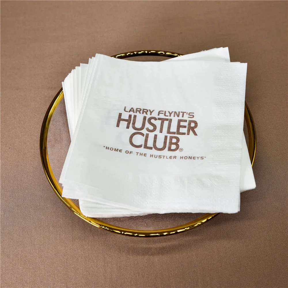 
Prefold Custom Print Cocktail Napkin & Serviettes Paper 