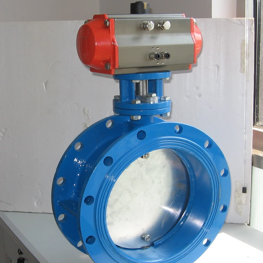 single acting High temperature pneumatic Flange Ventilation Butterfly valve