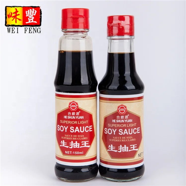 Free Sample Healthy Chinese 500ml Glass Bottle Non-GMO Light Soy Sauce