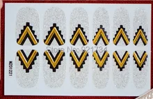 2015 newest 12 pcs strips press MZ01221 fashion fantasy rose mds series 3d wrap nail art
