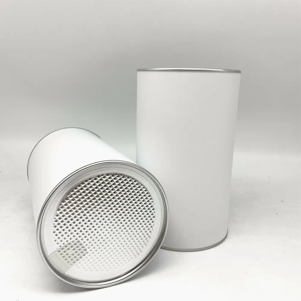 Round Cylinder Cardboard Boxes Packaging Cookies White Paper Tube For Food