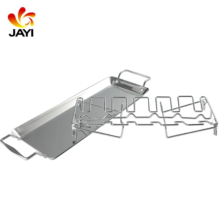 Factory prices chicken wing and leg roasting rack chicken wing leg grill rack wire chicken rack for cooking