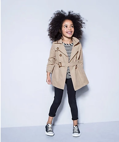 2016 Spring and Autumn coat fall girl baby fashion children jacket breasted cardigan sweat jacket trench