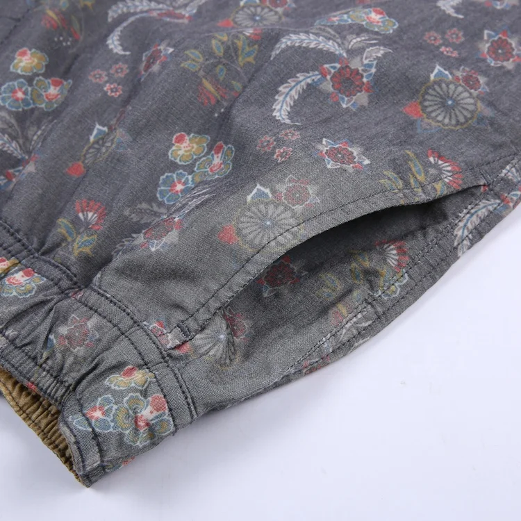 custom vintage surf men print elastic waist swim trunks board shorts men swimwear