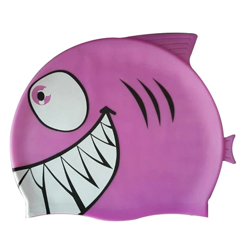 Silicone kids funny cheap swimming cap for kids