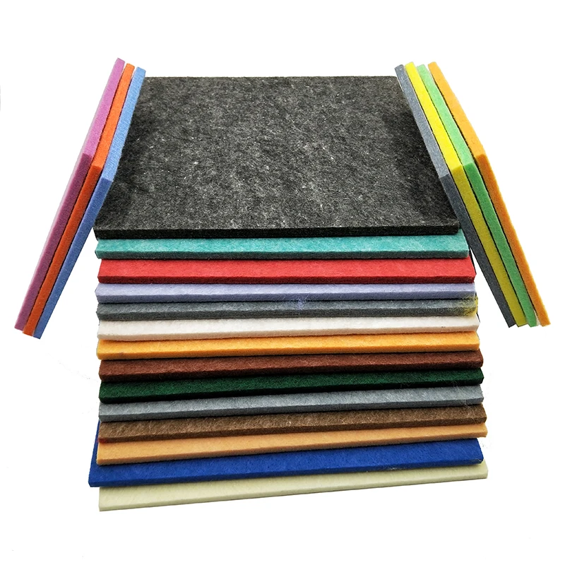 Fireproof polyester fiber acoustic wall panels soundproofing for home