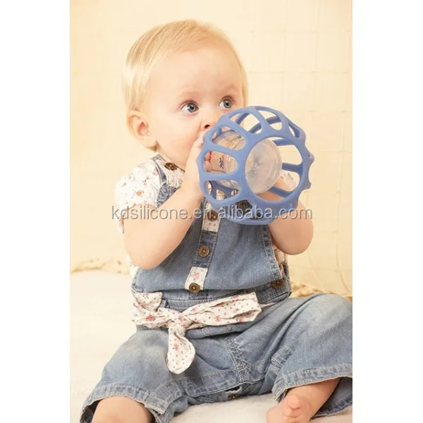 100% food grade silicone bottle holder for baby silicone bottle holder
